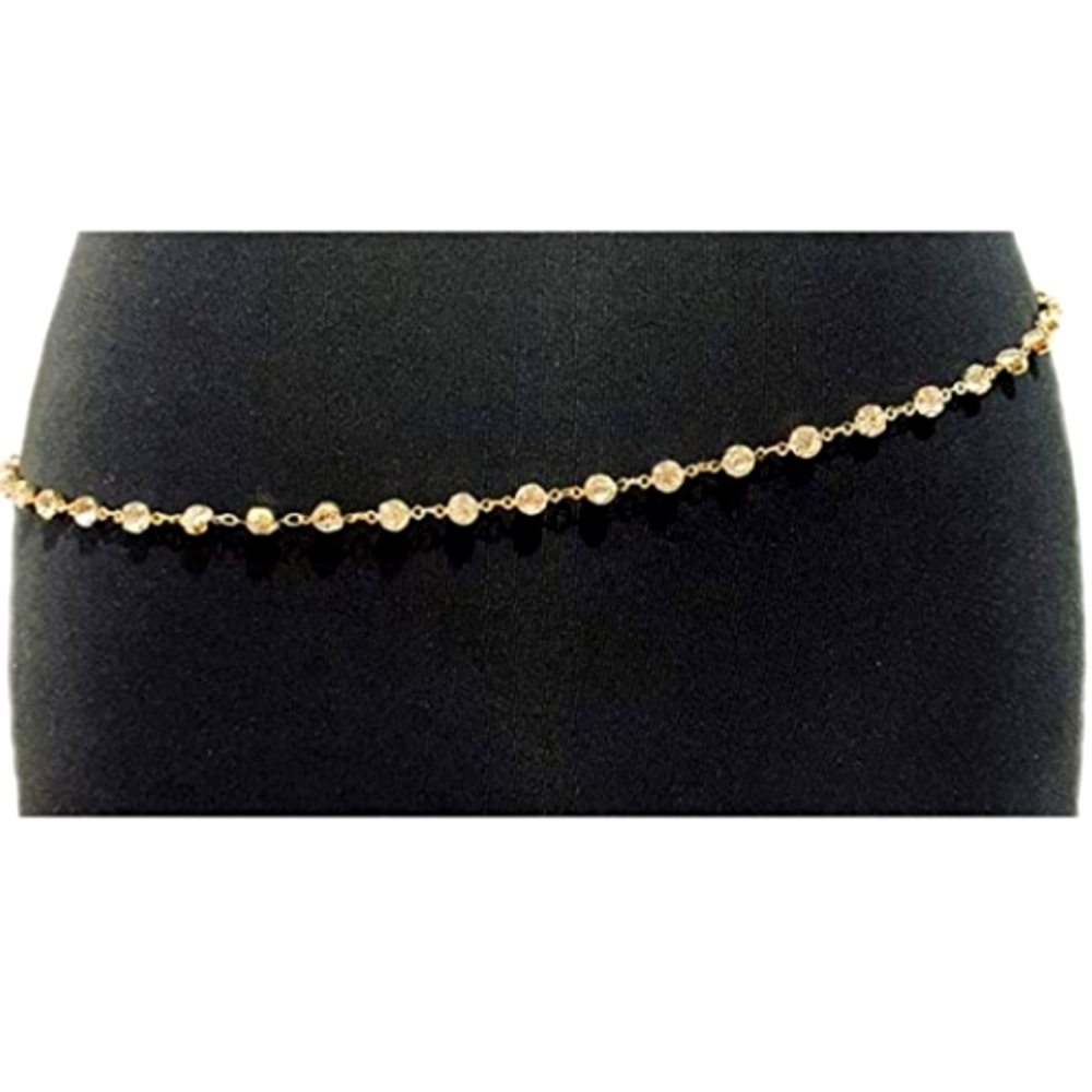 💫Crystal+Gold Body Chain